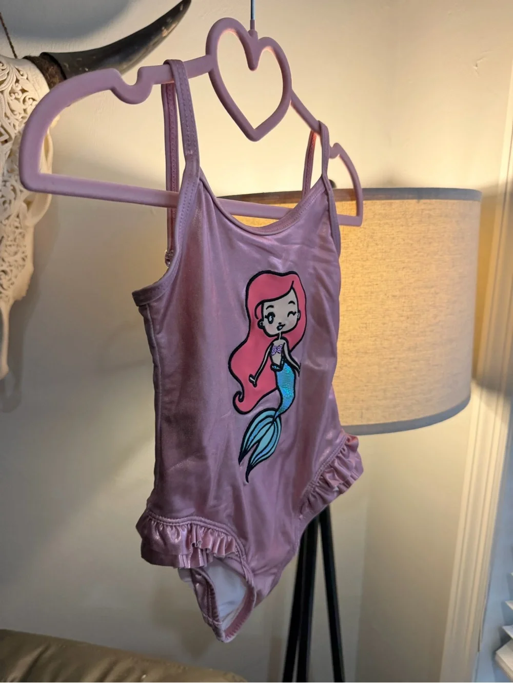 Pink Girls Mermaid One-Piece Swimsuit